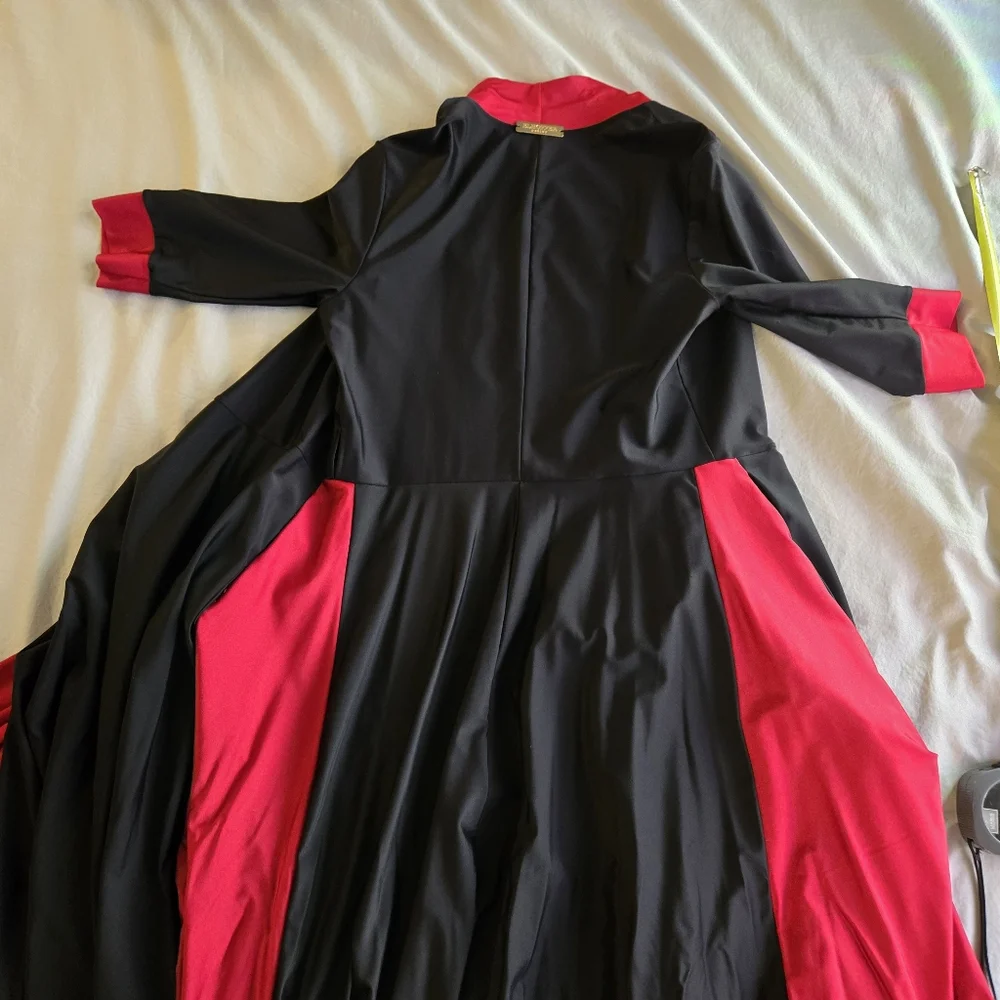 Elhoffer Design Magical Maxi Wrap Dress Red & Black - Picture 8 of 11